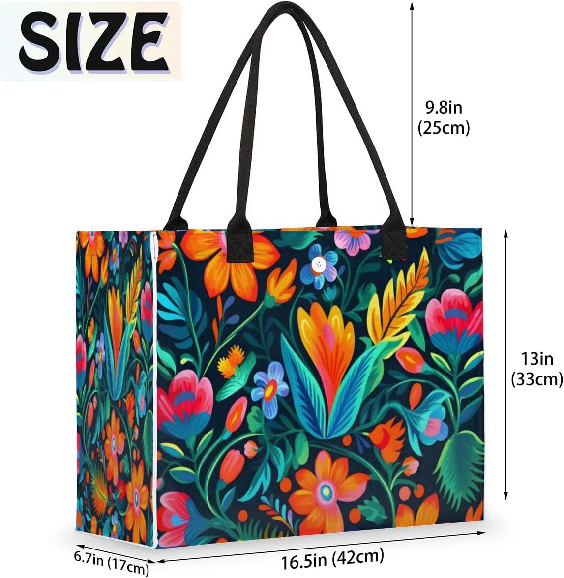 QsirBC Classic Abstractions Style Tote Bag for Women Shoulder Bags with Pockets Handbags Purses Large Totes