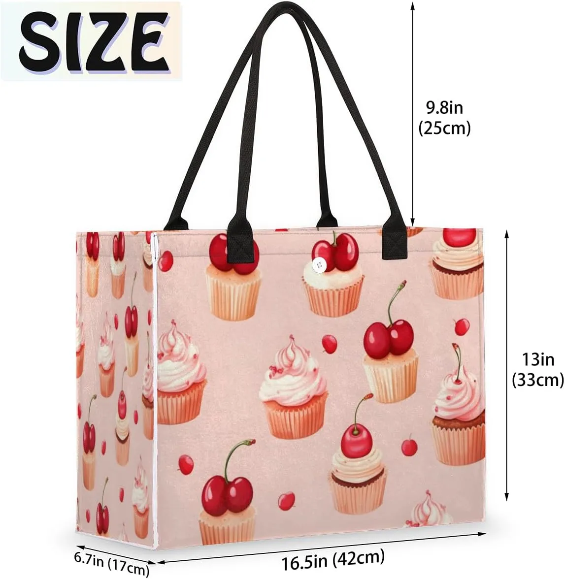 QsirBC Classic Village Texture Tote Bag for Women Shoulder Bags with Pockets Handbags Purses Large Totes