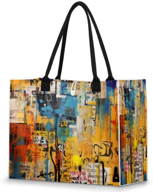 QsirBC Color Modern Decor Tote Bag for Women Shoulder Bags with Pockets Handbags Purses Large Totes