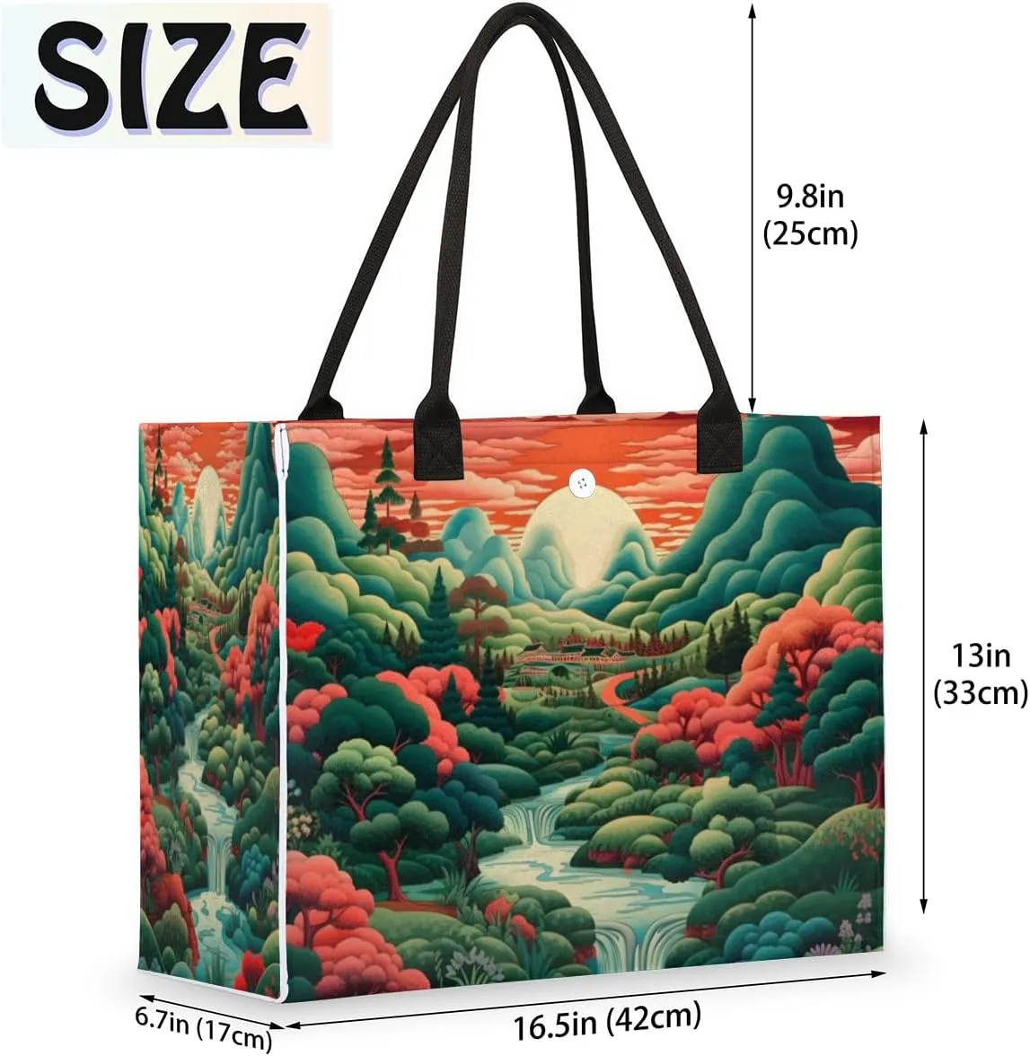 QsirBC Foods Lemon Tote Bag for Women Shoulder Bags with Pockets Handbags Purses Large Totes