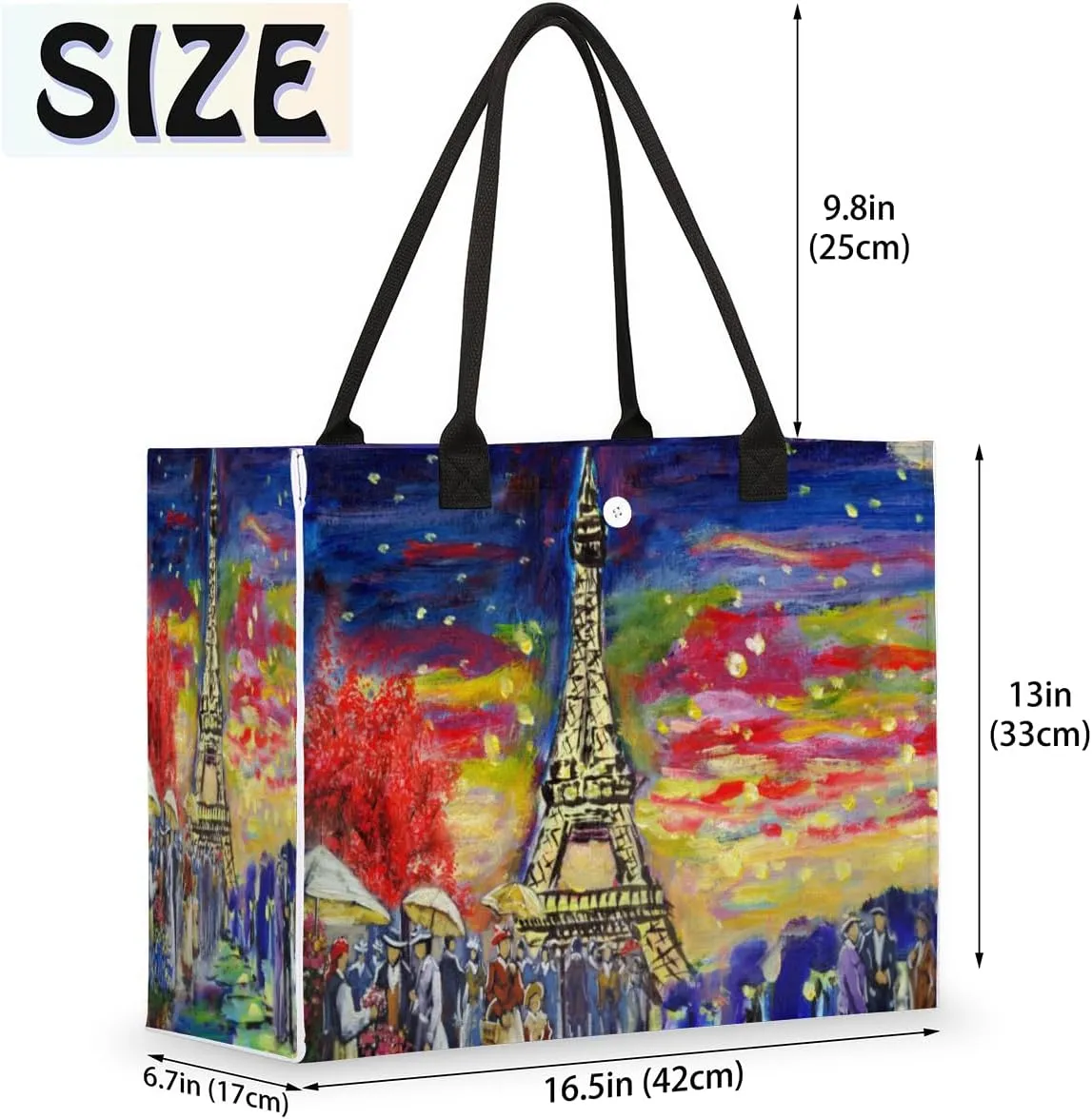 QsirBC Fruits Design Pattern Tote Bag for Women Shoulder Bags with Pockets Handbags Purses Large Totes