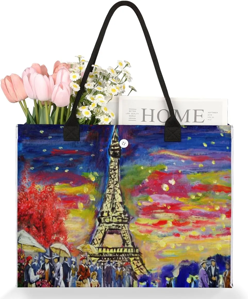 QsirBC Fruits Design Pattern Tote Bag for Women Shoulder Bags with Pockets Handbags Purses Large Totes
