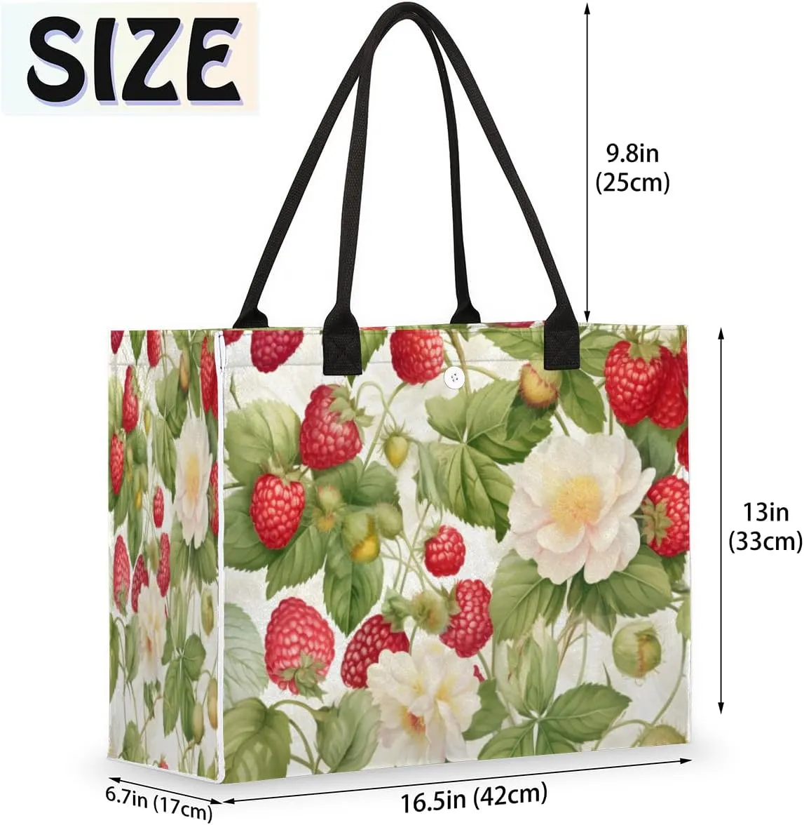 QsirBC Fruits Lemon Style Tote Bag for Women Shoulder Bags with Pockets Handbags Purses Large Totes