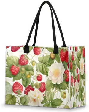 QsirBC Fruits Lemon Style Tote Bag for Women Shoulder Bags with Pockets Handbags Purses Large Totes