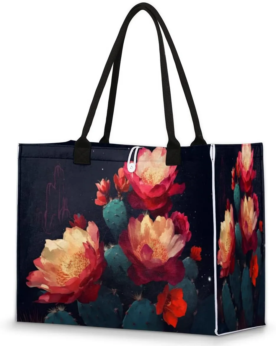 QsirBC Fun Abstractions Style Tote Bag for Women Shoulder Bags with Pockets Handbags Purses Large Totes