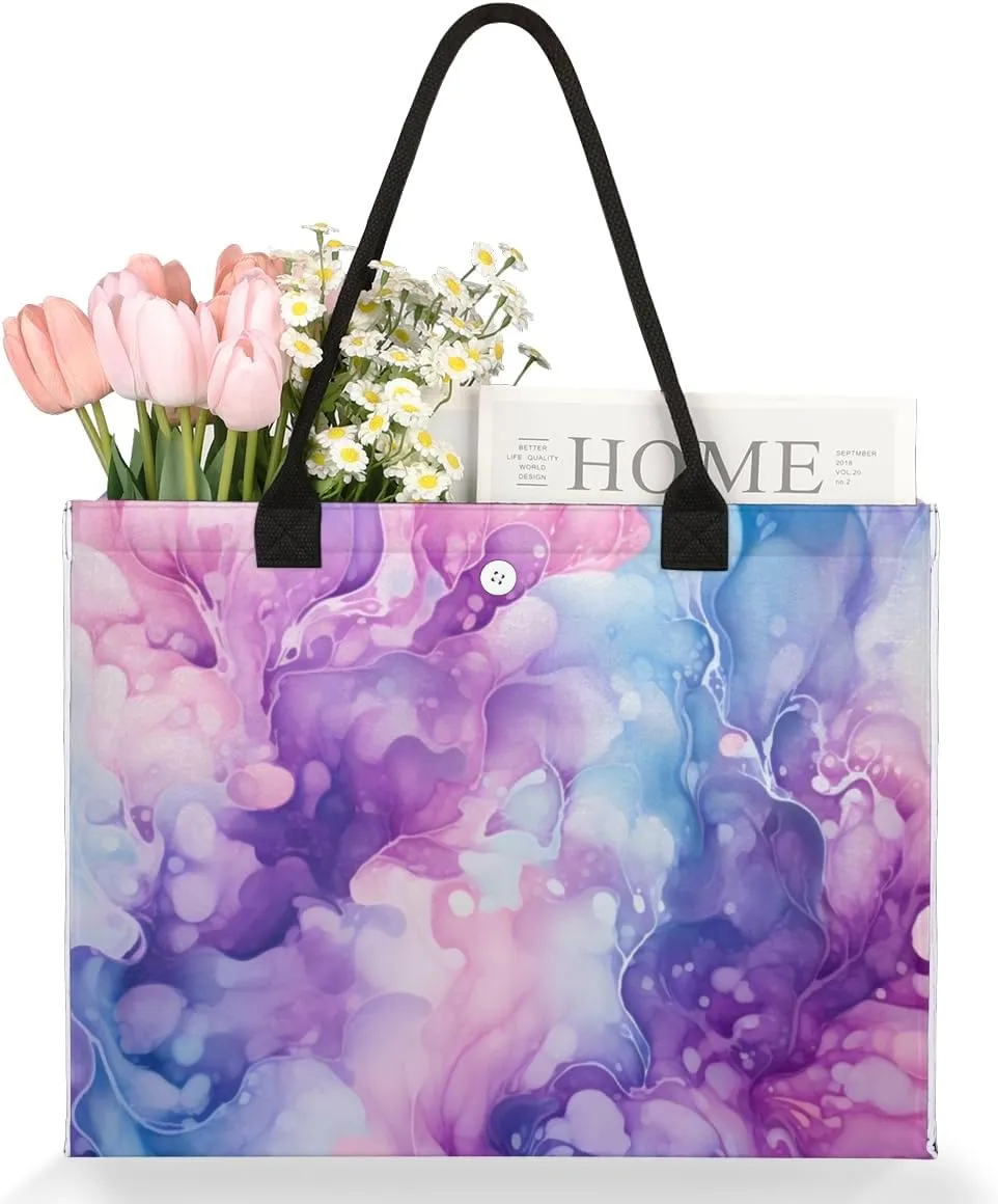 QsirBC Funny Abstraction Pattern Tote Bag for Women Shoulder Bags with Pockets Handbags Purses Large Totes