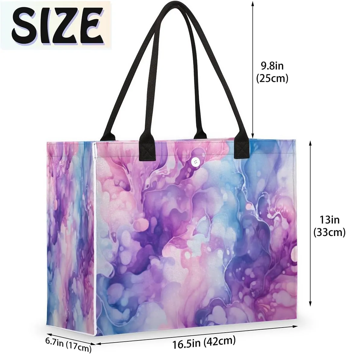 QsirBC Funny Abstraction Pattern Tote Bag for Women Shoulder Bags with Pockets Handbags Purses Large Totes