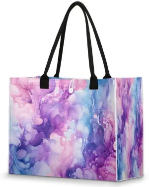 QsirBC Funny Abstraction Pattern Tote Bag for Women Shoulder Bags with Pockets Handbags Purses Large Totes