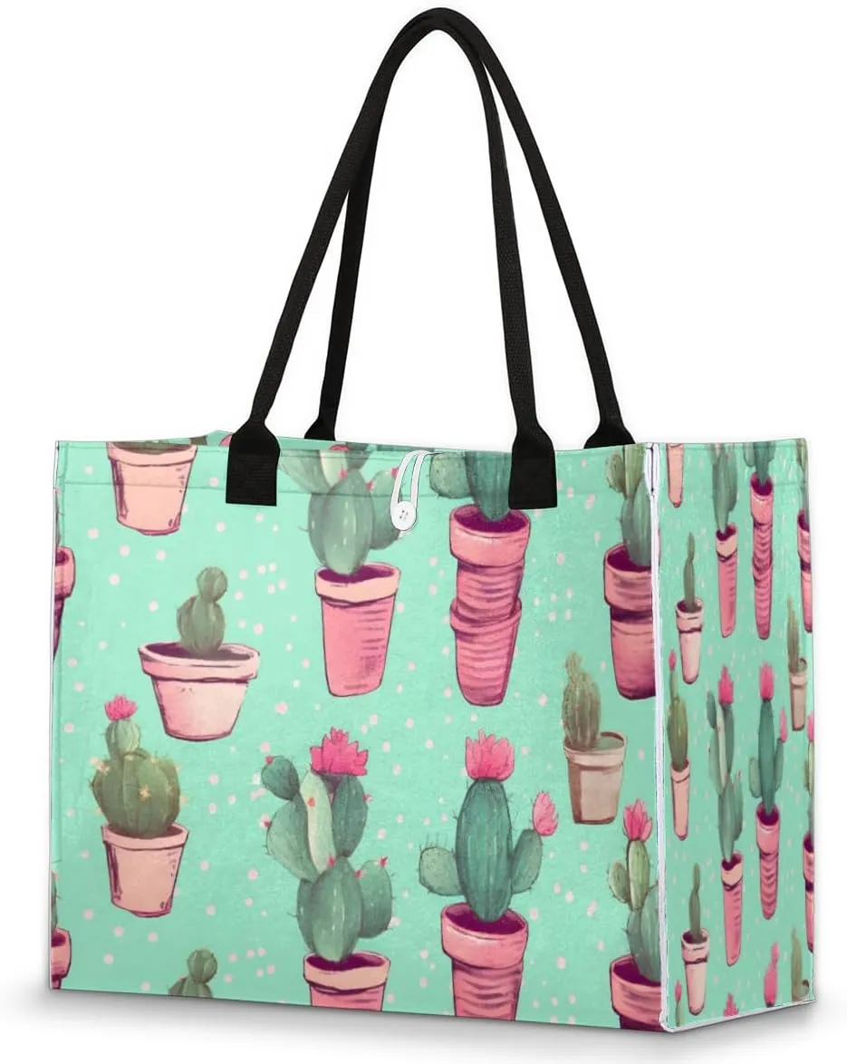 QsirBC Interesting Abstractions Decor Tote Bag for Women Shoulder Bags with Pockets Handbags Purses Large Totes