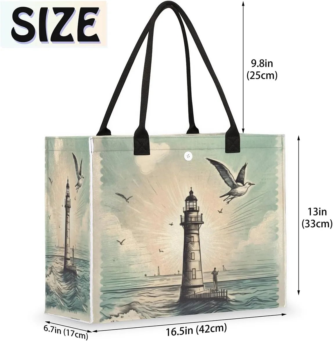 QsirBC Landscape Art Design Tote Bag for Women Shoulder Bags with Pockets Handbags Purses Large Totes