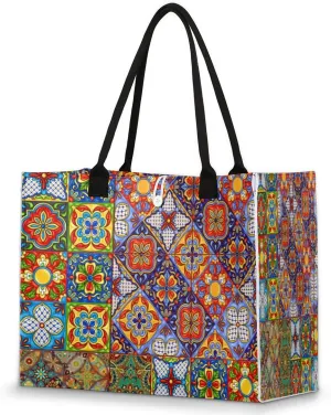 QsirBC Lemon Plant Texture Tote Bag for Women Shoulder Bags with Pockets Handbags Purses Large Totes