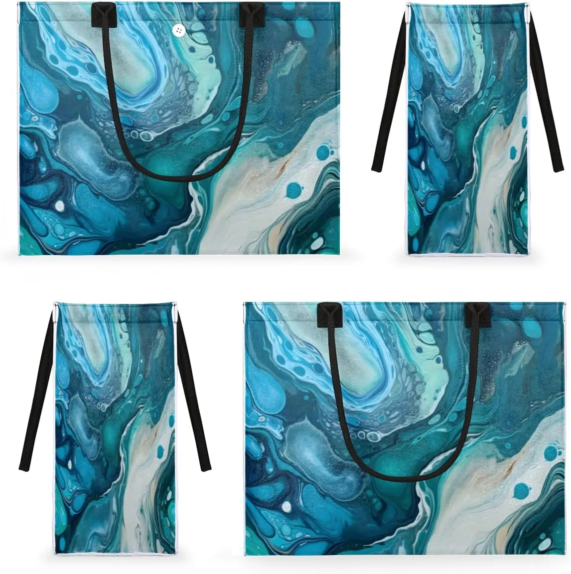 QsirBC Marbles Classic Pattern Tote Bag for Women Shoulder Bags with Pockets Handbags Purses Large Totes