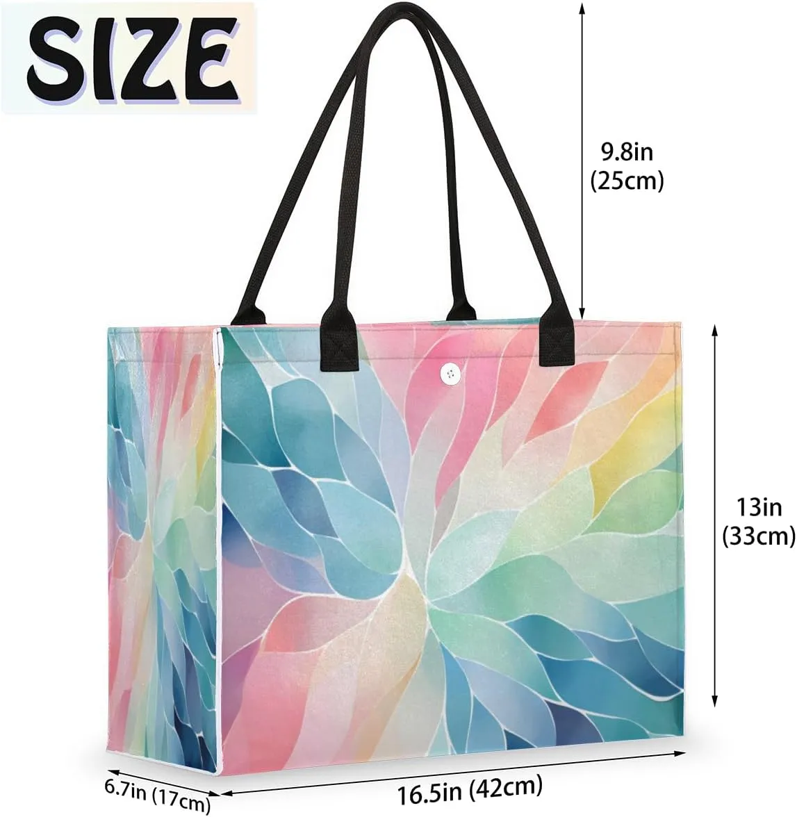 QsirBC Modern Abstraction Style Tote Bag for Women Shoulder Bags with Pockets Handbags Purses Large Totes