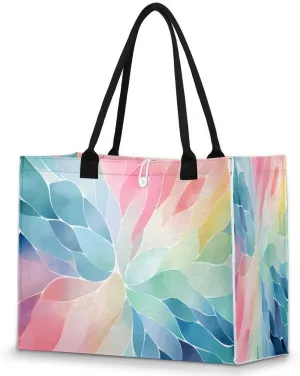 QsirBC Modern Abstraction Style Tote Bag for Women Shoulder Bags with Pockets Handbags Purses Large Totes