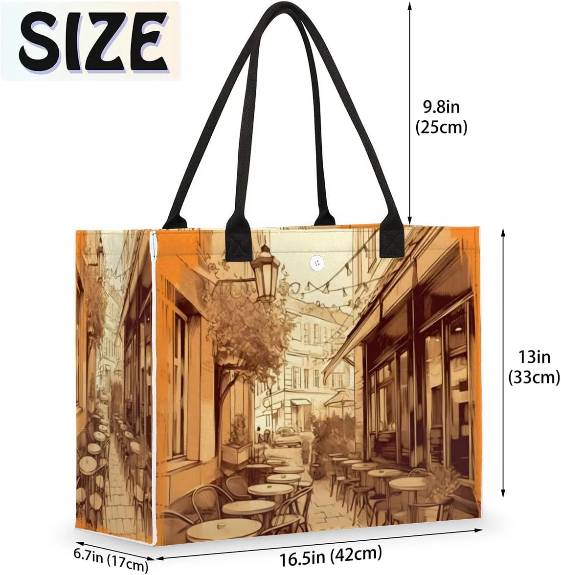 QsirBC Modern Abstraction Style Tote Bag for Women Shoulder Bags with Pockets Handbags Purses Large Totes