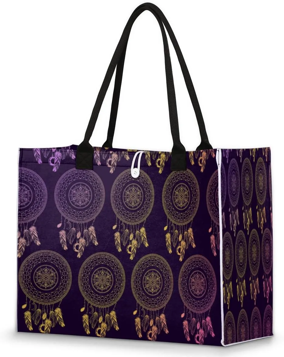 QsirBC Peaches Fruit Design Tote Bag for Women Shoulder Bags with Pockets Handbags Purses Large Totes