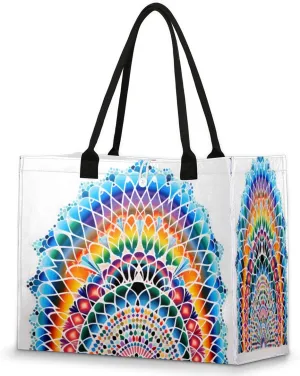 QsirBC Trees Design Decor Tote Bag for Women Shoulder Bags with Pockets Handbags Purses Large Totes