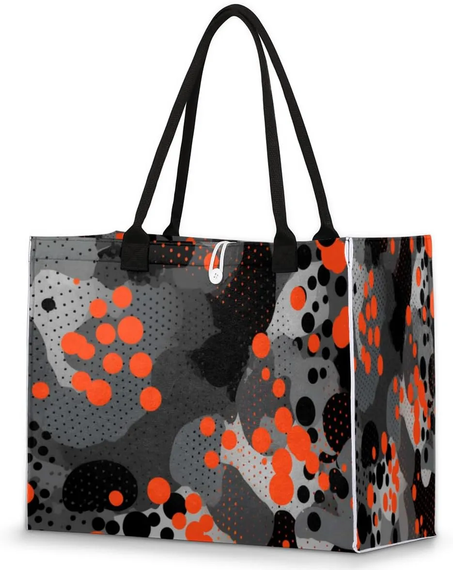 QsirBC Trees Design Decor Tote Bag for Women Shoulder Bags with Pockets Handbags Purses Large Totes