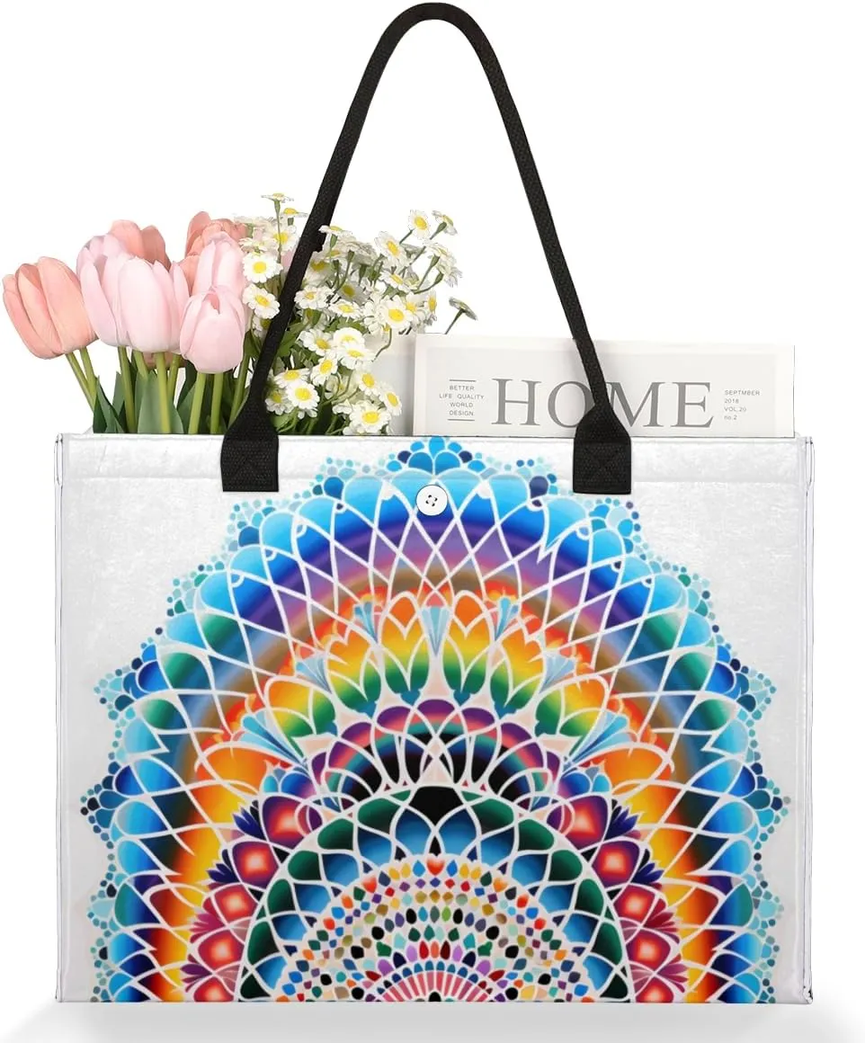 QsirBC Trees Design Decor Tote Bag for Women Shoulder Bags with Pockets Handbags Purses Large Totes