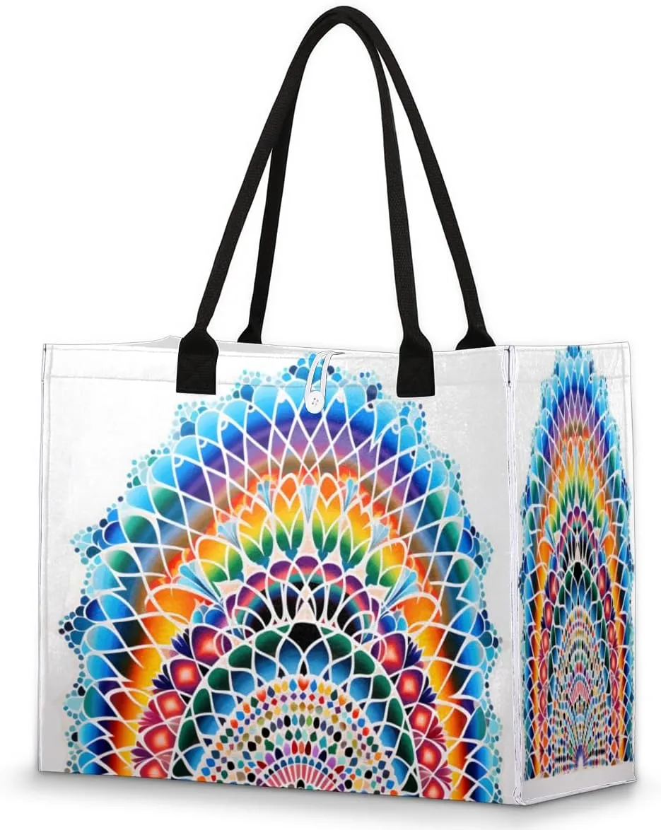 QsirBC Trees Design Decor Tote Bag for Women Shoulder Bags with Pockets Handbags Purses Large Totes