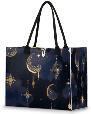 QsirBC Universe Funny Decor Tote Bag for Women Shoulder Bags with Pockets Handbags Purses Large Totes