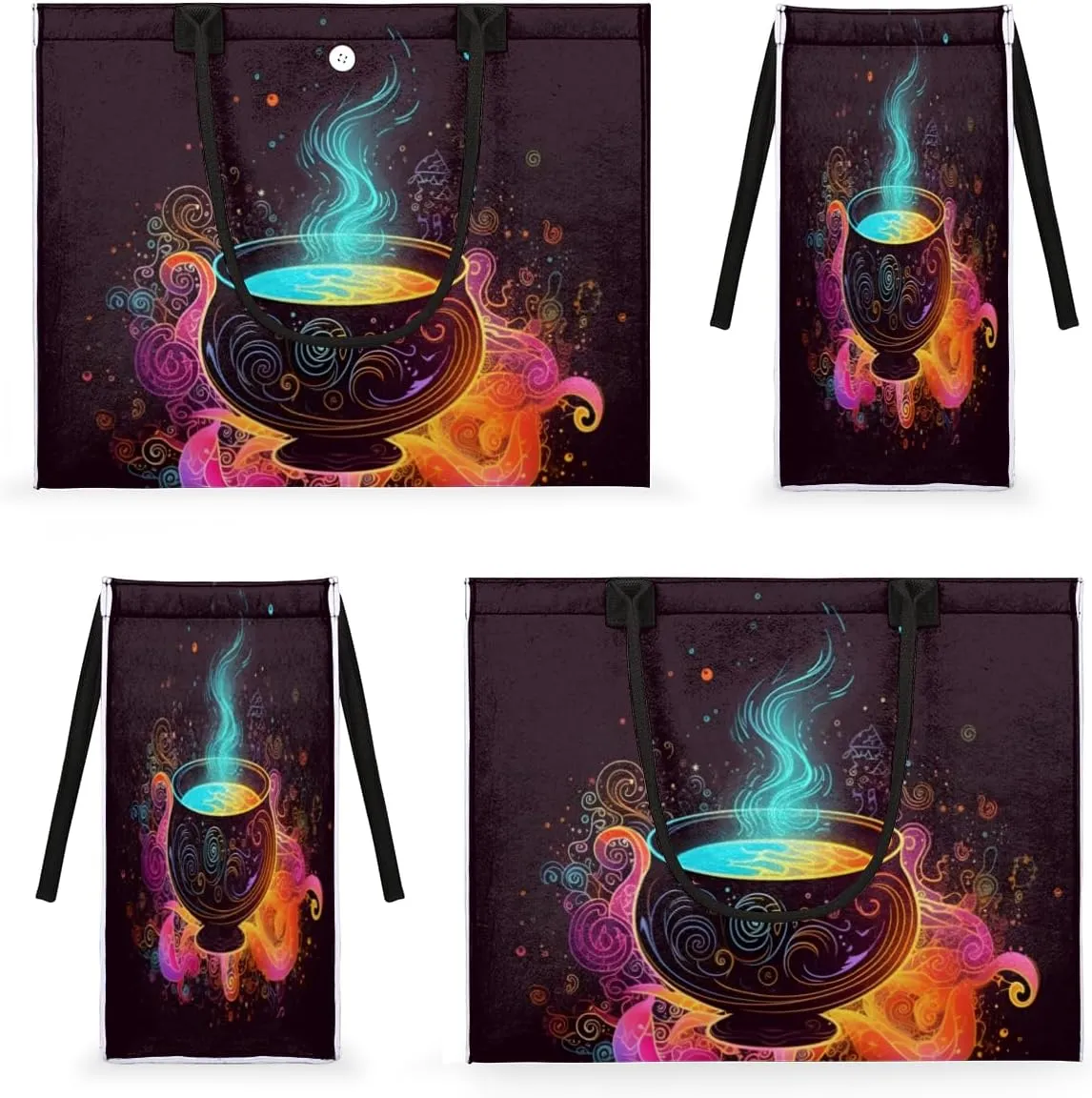QsirBC Universe Funny Decor Tote Bag for Women Shoulder Bags with Pockets Handbags Purses Large Totes