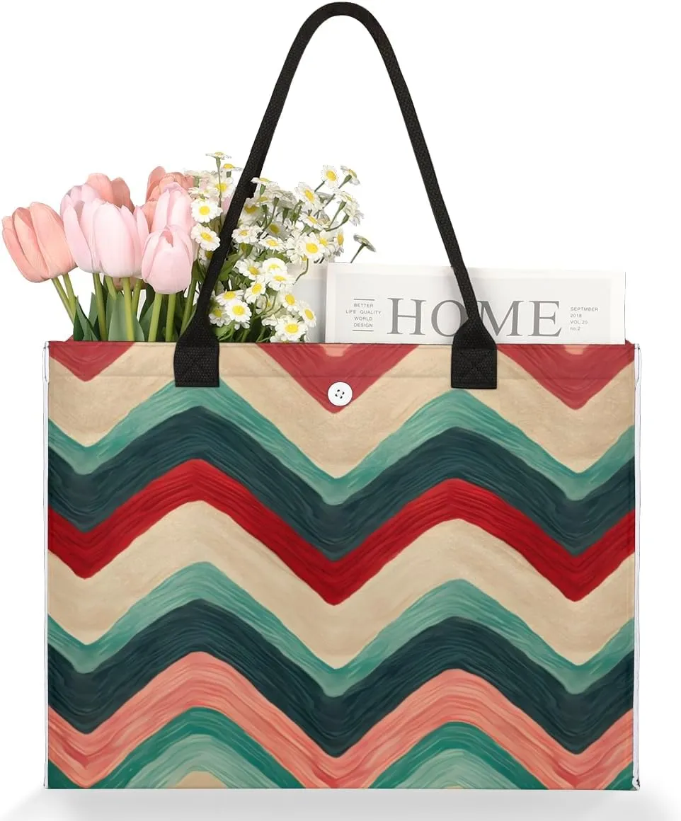 QsirBC Watermelon Plants Pattern Tote Bag for Women Shoulder Bags with Pockets Handbags Purses Large Totes