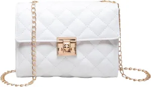 QWINEE Geometric Pattern Square Bag Crossbody Bag Solid Shoulder Bag Shopping Work Handbags Ladies Shoulder Totes Bag