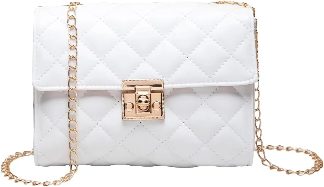 QWINEE Geometric Pattern Square Bag Crossbody Bag Solid Shoulder Bag Shopping Work Handbags Ladies Shoulder Totes Bag