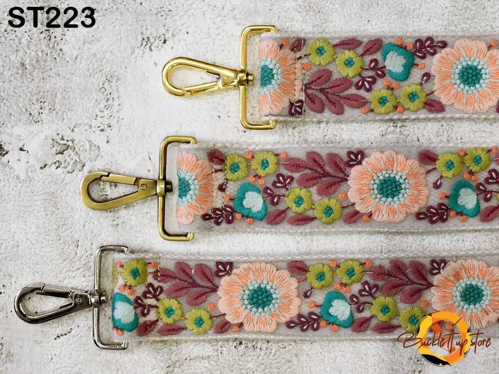 Replacement Handbag Strap Gift Friend Embroidered Camera Strap Crossbody Boho Sling Bag Strap for Purses Embroidery Adjustable Guitar Strap