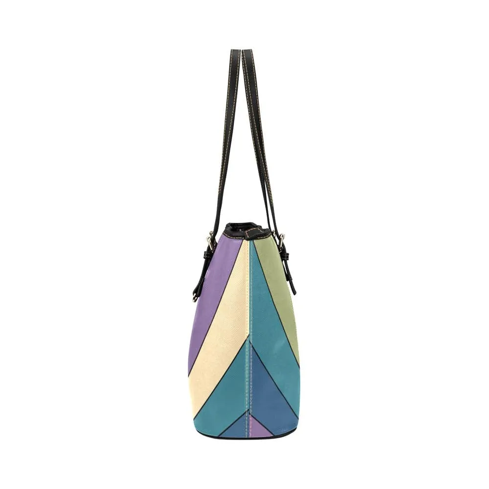 Retro Sun Rays | Leather Tote Bag