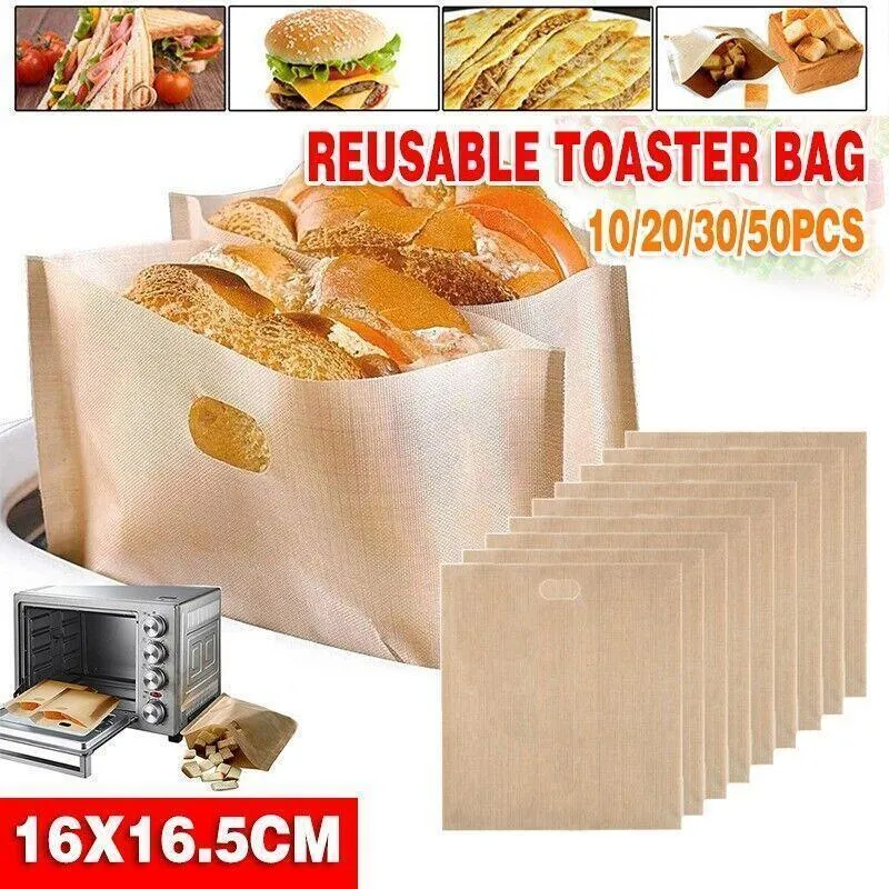 Reusable Toaster Bags 10-50PCS 16*16.5cm Gluten Free