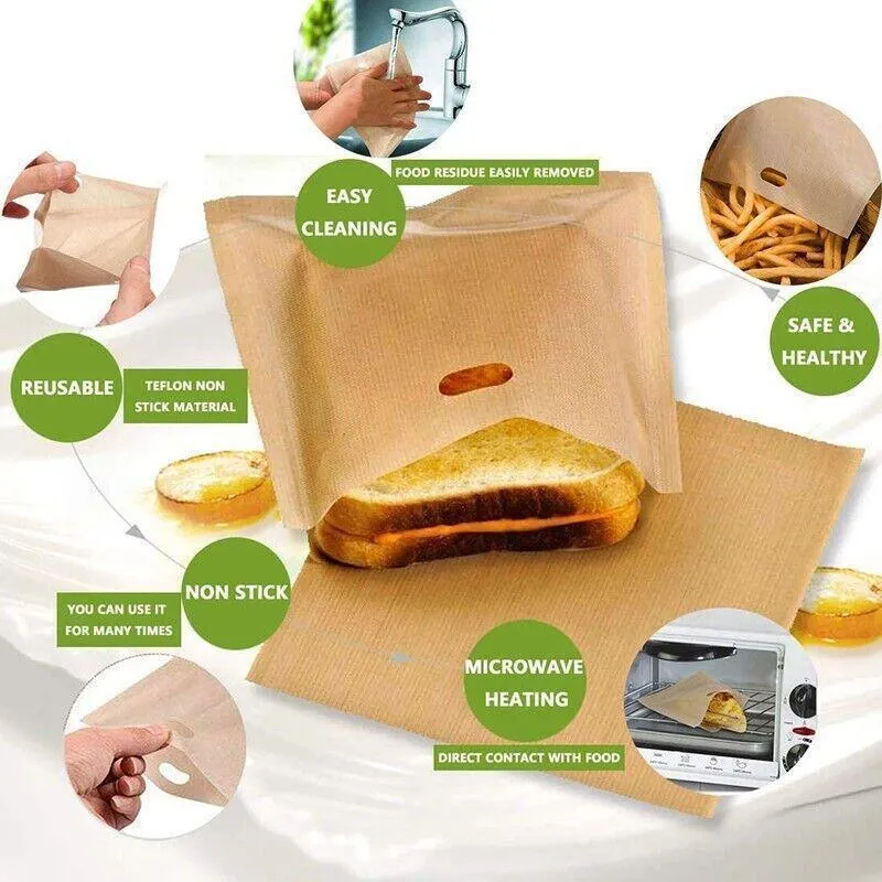 Reusable Toaster Bags 10-50PCS 16*16.5cm Gluten Free