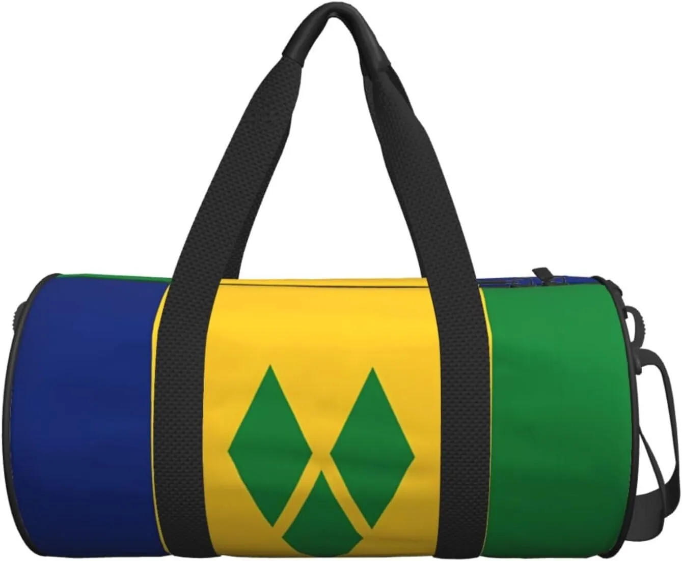 Saint Vincent and the Grenadines Flag Round Travel Duffel Bag Large Capacity Gym Sports Bags for Hiking Vacation Trips
