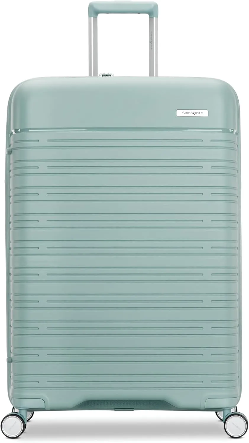 Samsonite Elevation Plus - Large Hardside Luggage - Scratch Resistant Polypropylene Shell, RightHeight™ Adjustable Handle, Integrated AirTag Holder, TSA Lock, WetPak™ Compartment - Cypress Green