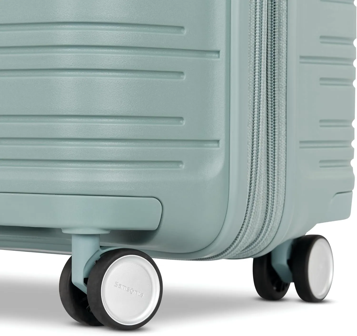Samsonite Elevation Plus - Large Hardside Luggage - Scratch Resistant Polypropylene Shell, RightHeight™ Adjustable Handle, Integrated AirTag Holder, TSA Lock, WetPak™ Compartment - Cypress Green