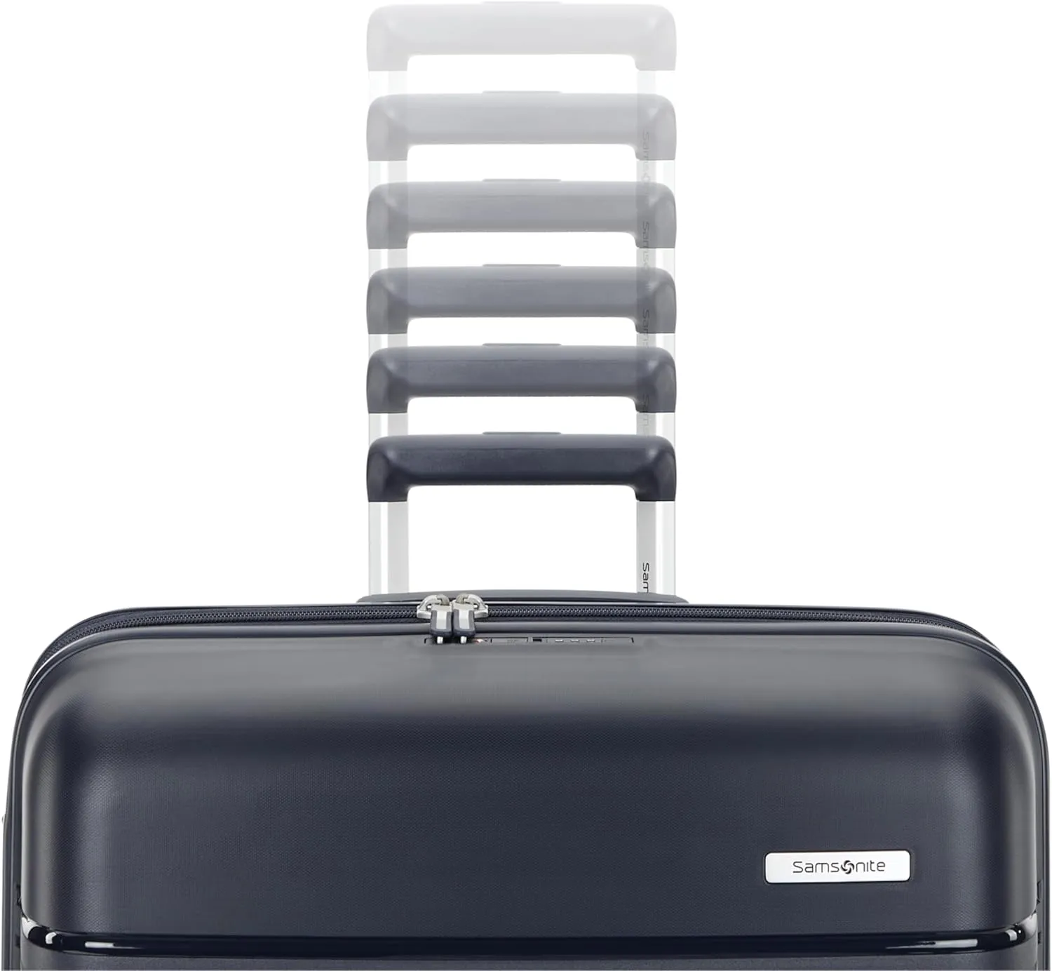 Samsonite Elevation Plus - Large Hardside Luggage - Scratch Resistant Polypropylene Shell, RightHeight™ Adjustable Handle, Integrated AirTag Holder, TSA Lock, WetPak™ Compartment - Midnight Blue