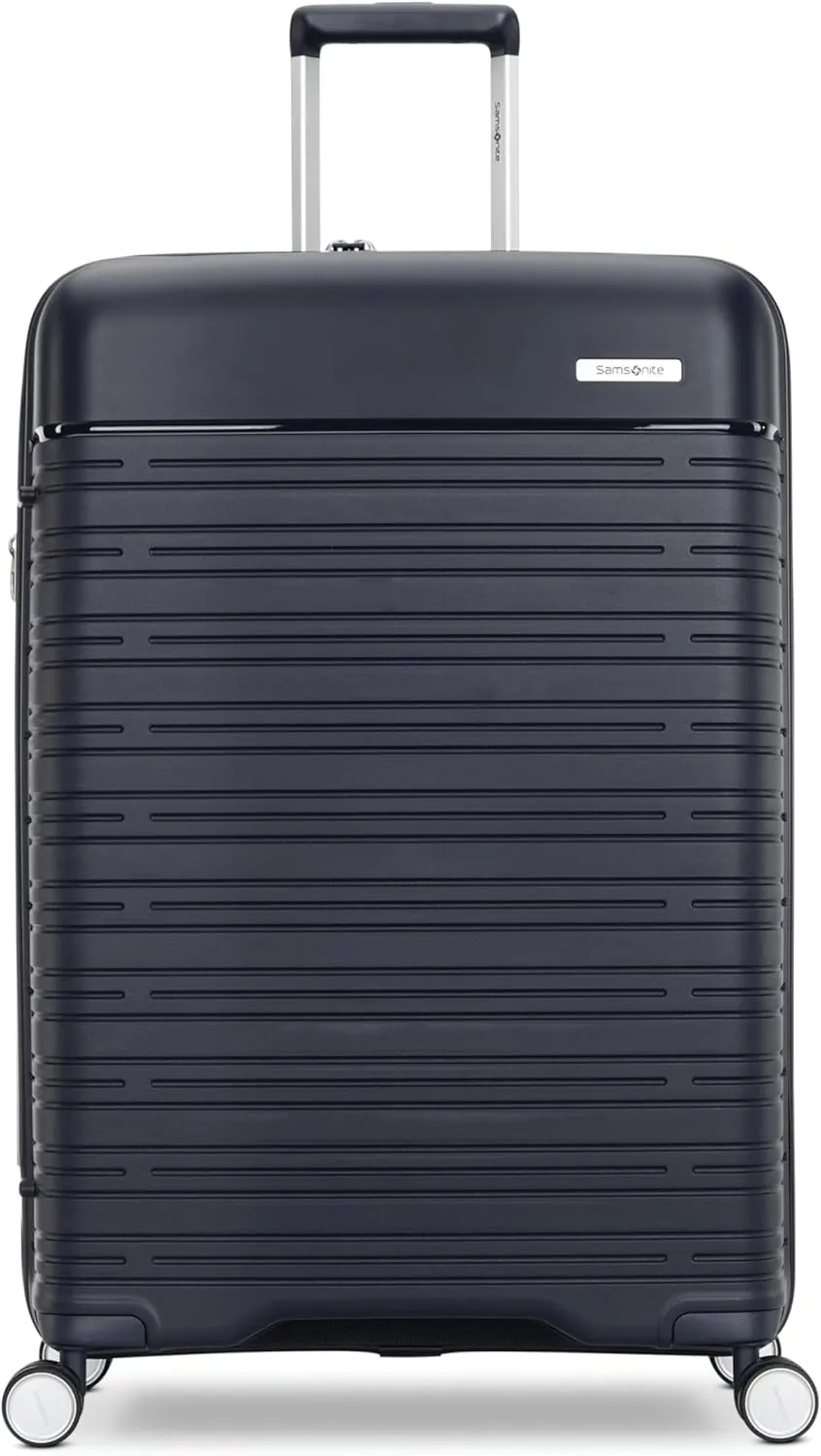 Samsonite Elevation Plus - Large Hardside Luggage - Scratch Resistant Polypropylene Shell, RightHeight™ Adjustable Handle, Integrated AirTag Holder, TSA Lock, WetPak™ Compartment - Midnight Blue