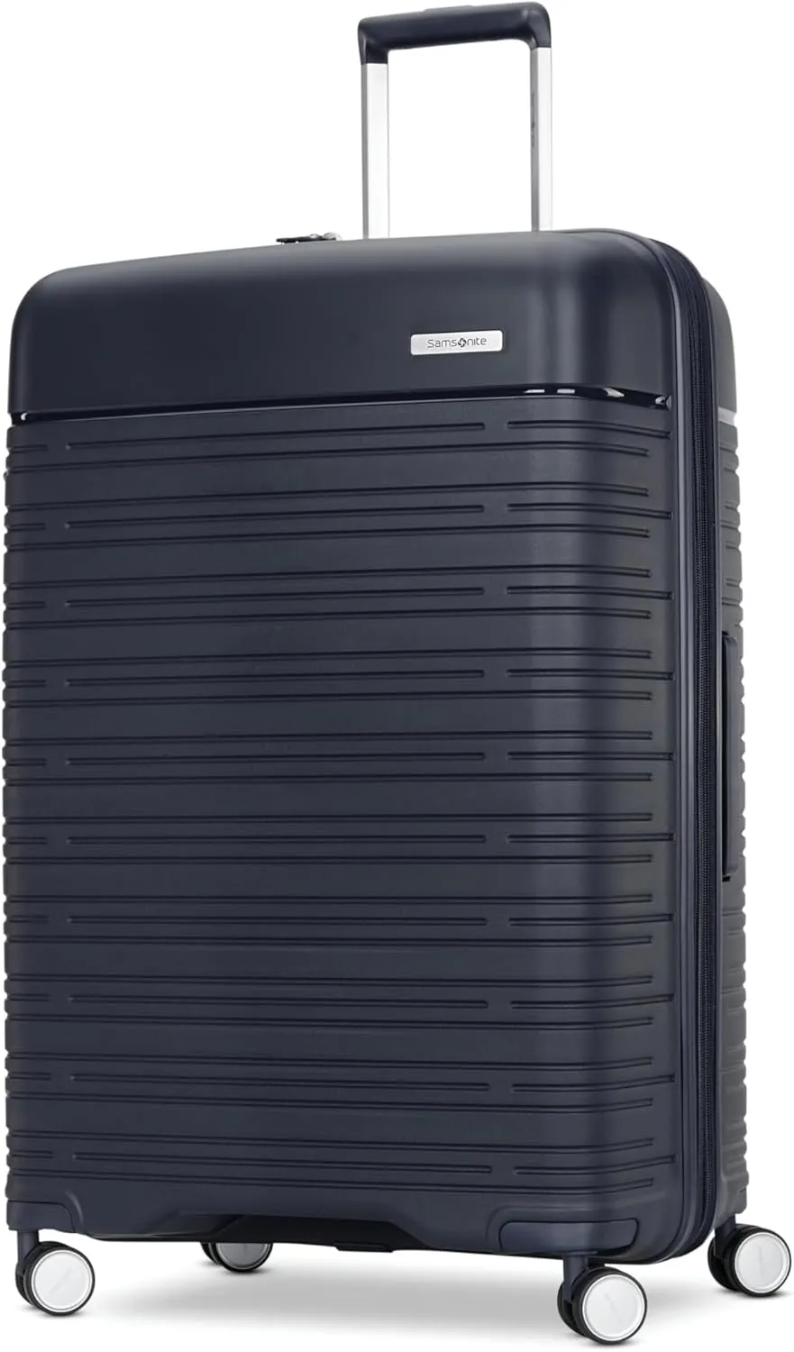 Samsonite Elevation Plus - Large Hardside Luggage - Scratch Resistant Polypropylene Shell, RightHeight™ Adjustable Handle, Integrated AirTag Holder, TSA Lock, WetPak™ Compartment - Midnight Blue