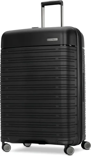 Samsonite Elevation Plus - Large Hardside Luggage - Scratch Resistant Polypropylene Shell, RightHeight™ Adjustable Handle, Integrated AirTag Holder, TSA Lock, WetPak™ Compartment - Triple Black