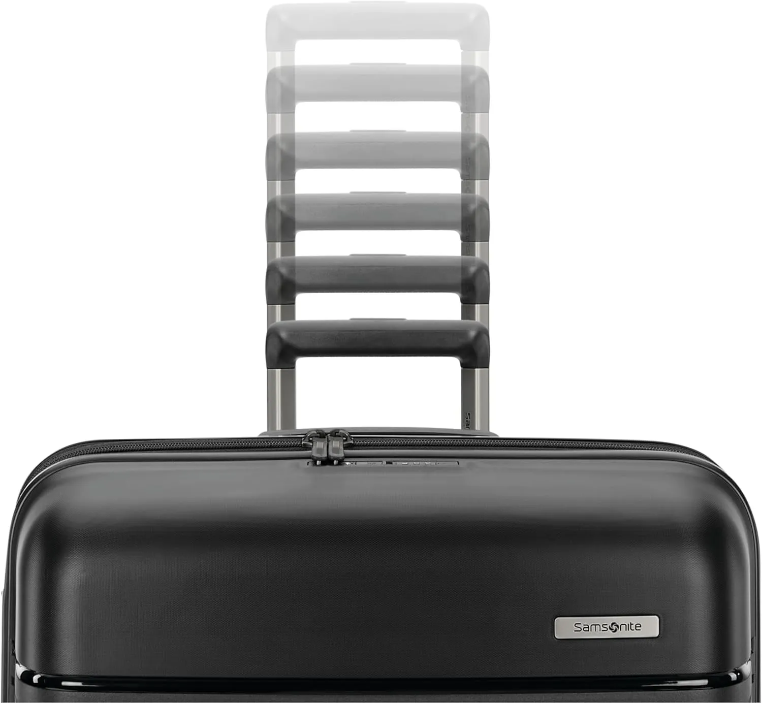 Samsonite Elevation Plus - Large Hardside Luggage - Scratch Resistant Polypropylene Shell, RightHeight™ Adjustable Handle, Integrated AirTag Holder, TSA Lock, WetPak™ Compartment - Triple Black
