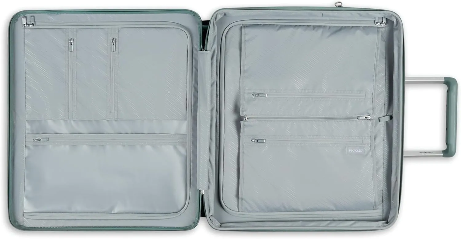 Samsonite Elevation Plus - Medium Hardside Luggage - Scratch Resistant Polypropylene Shell, RightHeight™ Adjustable Handle, Integrated AirTag Holder, TSA Lock, WetPak™ Compartment - Cypress Green