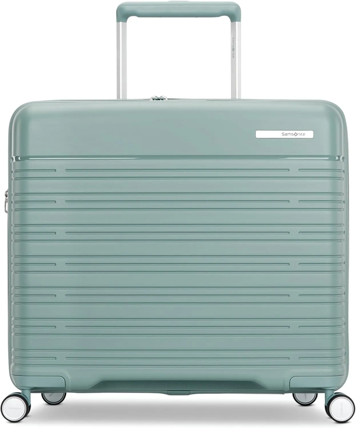 Samsonite Elevation Plus - Medium Hardside Luggage - Scratch Resistant Polypropylene Shell, RightHeight™ Adjustable Handle, Integrated AirTag Holder, TSA Lock, WetPak™ Compartment - Cypress Green