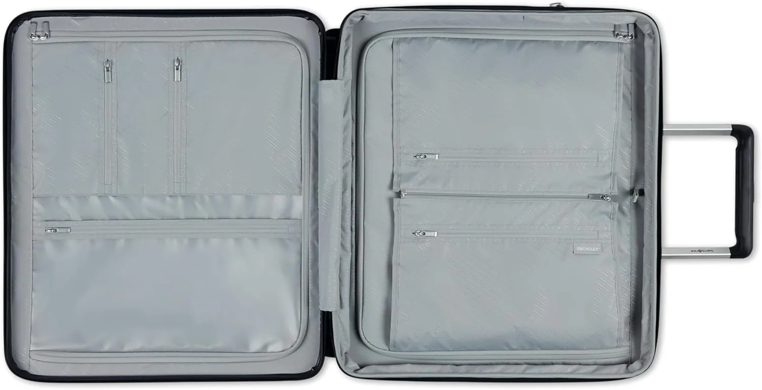 Samsonite Elevation Plus - Medium Hardside Luggage - Scratch Resistant Polypropylene Shell, RightHeight™ Adjustable Handle, Integrated AirTag Holder, TSA Lock, WetPak™ Compartment - Midnight Blue