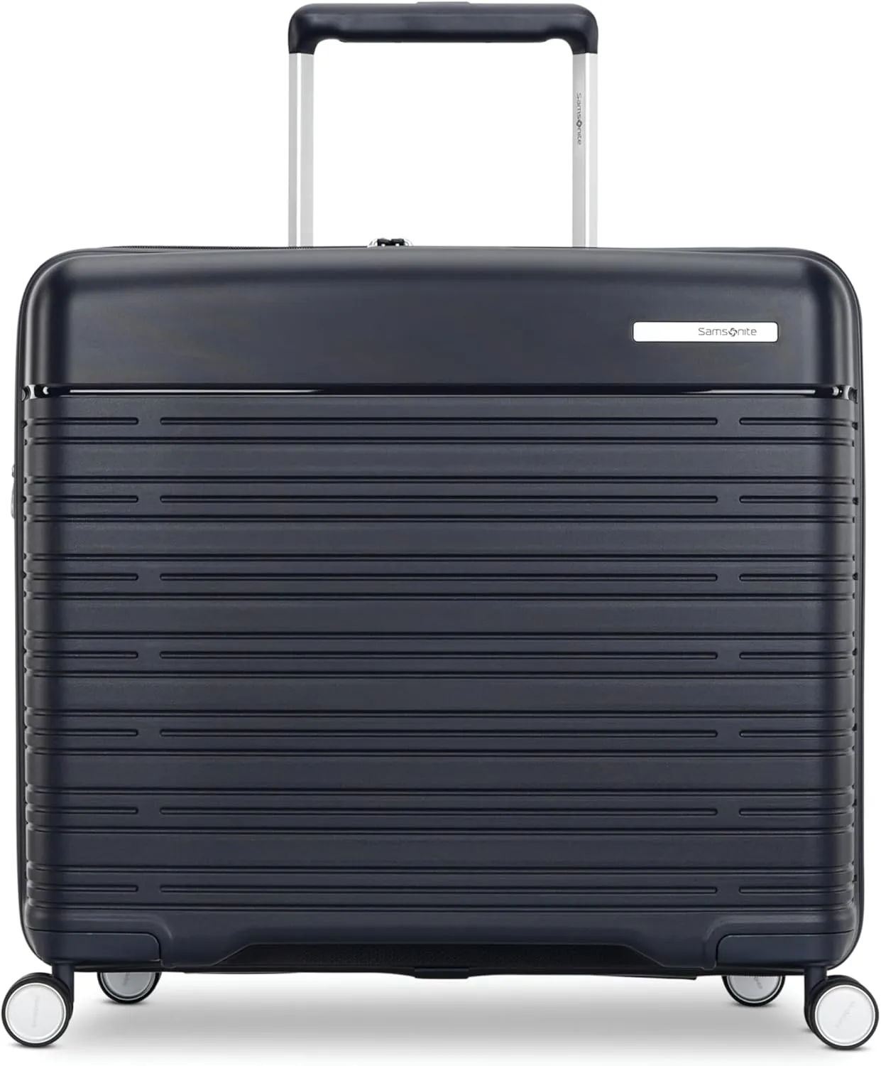 Samsonite Elevation Plus - Medium Hardside Luggage - Scratch Resistant Polypropylene Shell, RightHeight™ Adjustable Handle, Integrated AirTag Holder, TSA Lock, WetPak™ Compartment - Midnight Blue