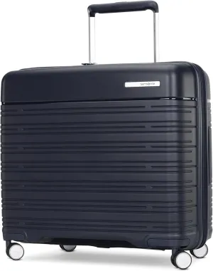 Samsonite Elevation Plus - Medium Hardside Luggage - Scratch Resistant Polypropylene Shell, RightHeight™ Adjustable Handle, Integrated AirTag Holder, TSA Lock, WetPak™ Compartment - Midnight Blue