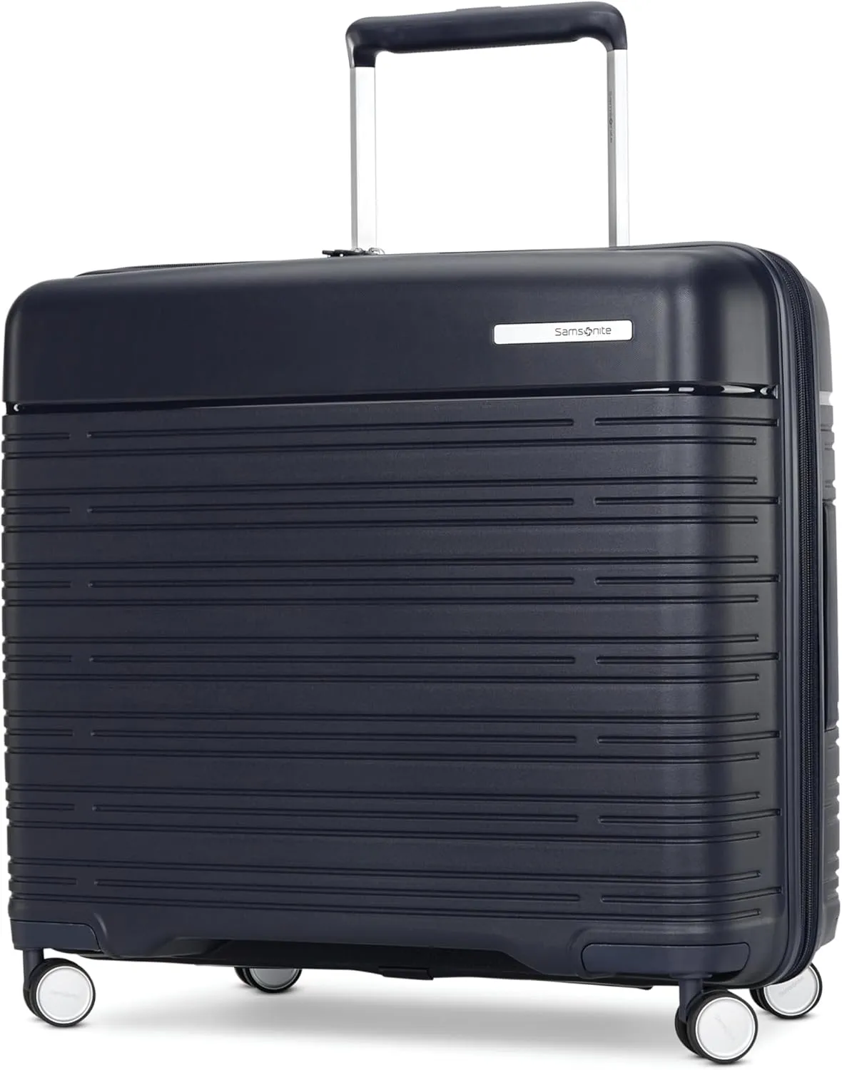 Samsonite Elevation Plus - Medium Hardside Luggage - Scratch Resistant Polypropylene Shell, RightHeight™ Adjustable Handle, Integrated AirTag Holder, TSA Lock, WetPak™ Compartment - Midnight Blue