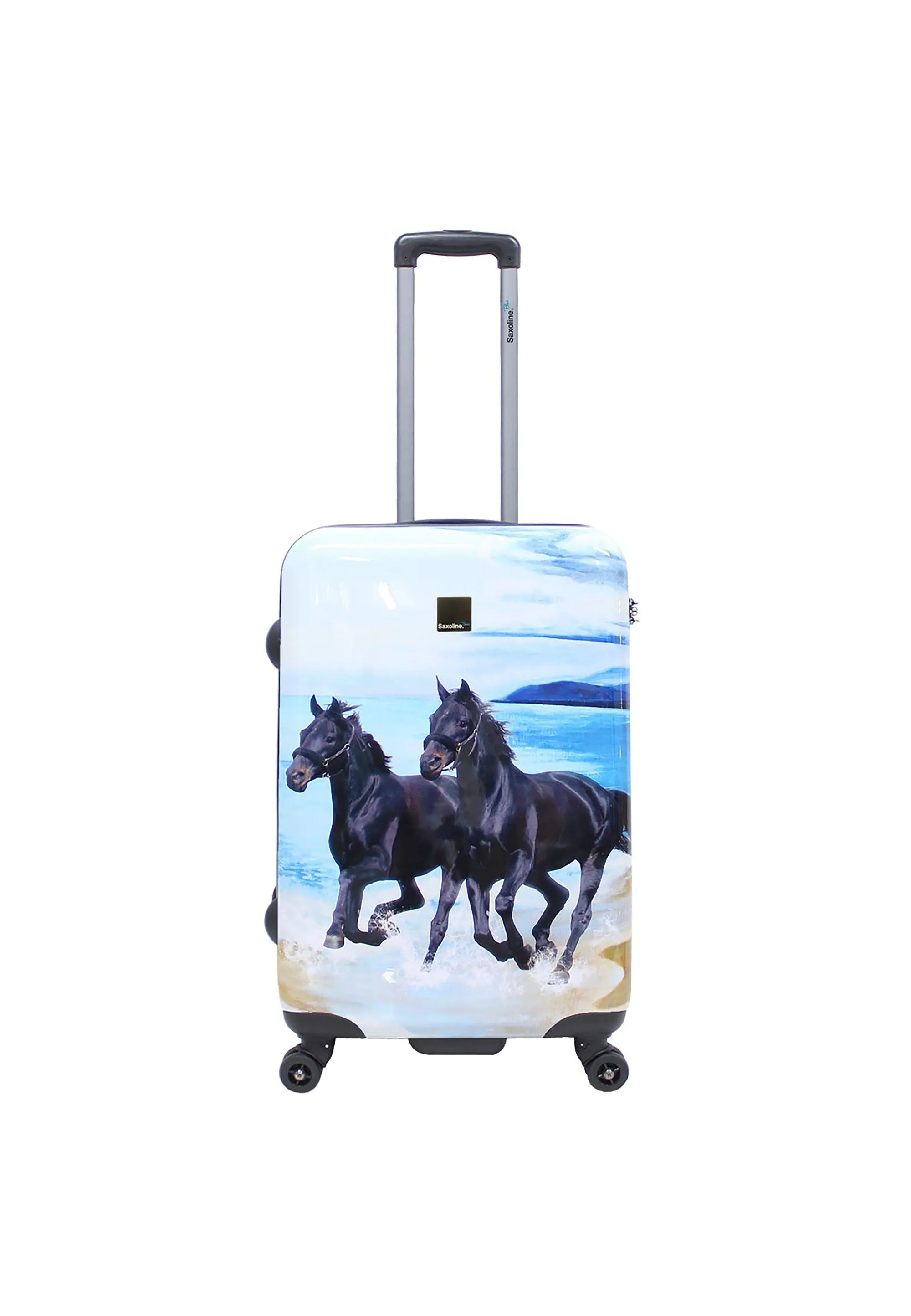 Saxoline Black Horse Hard Luggage / Trolley / Suitcase Print