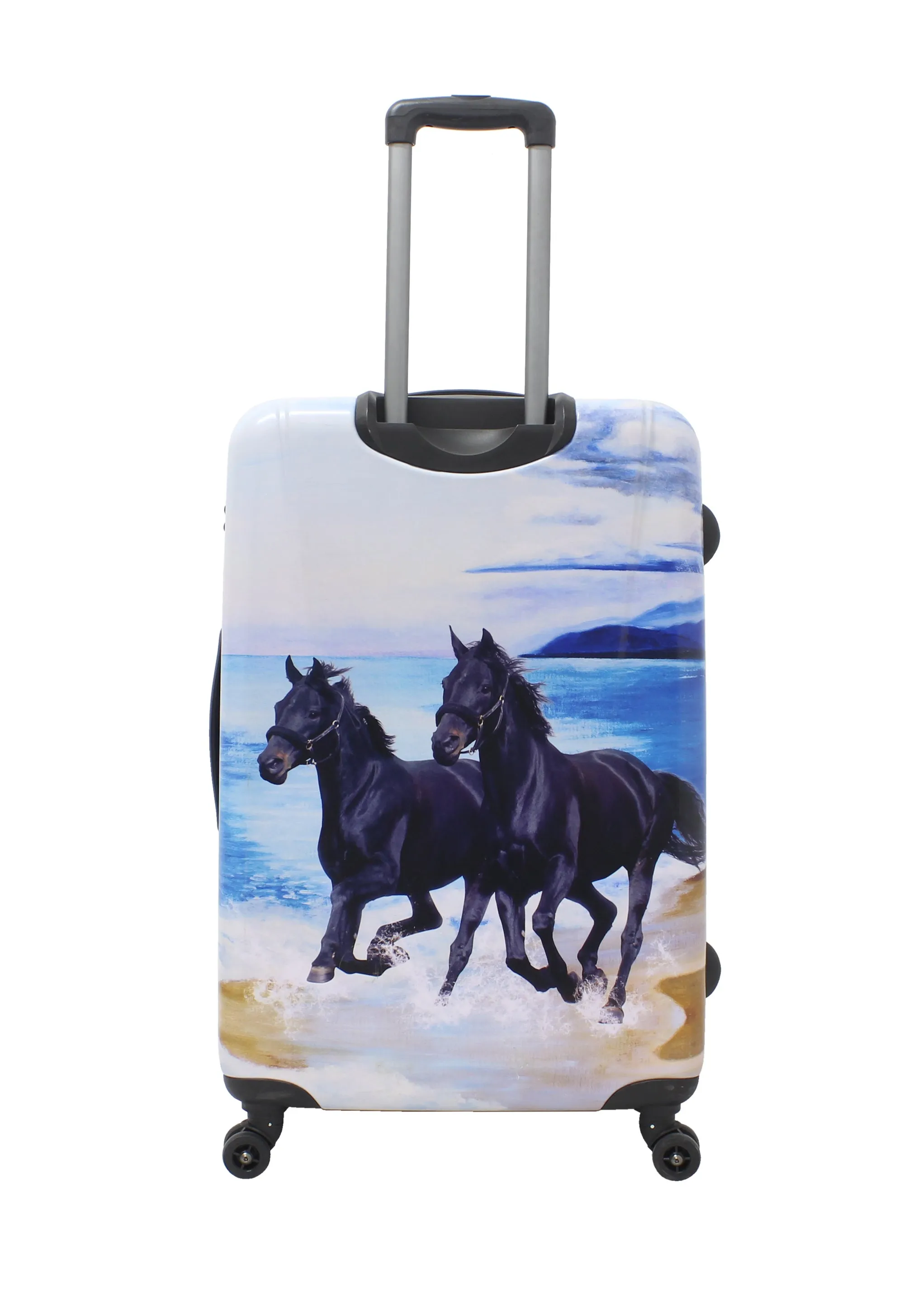 Saxoline Black Horse Hard Luggage / Trolley / Suitcase Print