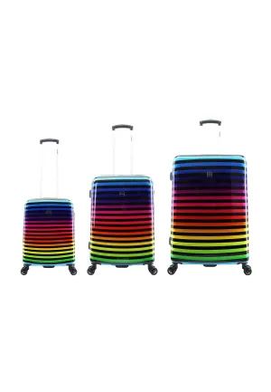 Saxoline Color Strip Hard Printed Luggage / Trolley / Suitcase